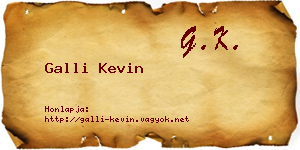 Galli Kevin névjegykártya